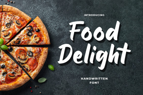 Food Delight: A Bold Script Font for Impactful Marketing Design