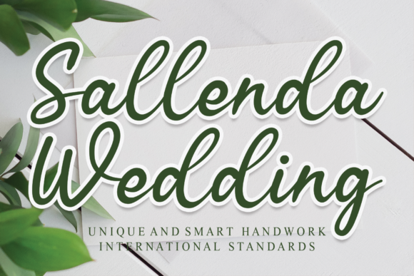 Sallenda Wedding: A Sweet Handwritten Font for Crafters